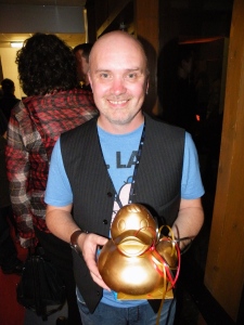 Dr Steve with his Golden duck lifetime achievment award